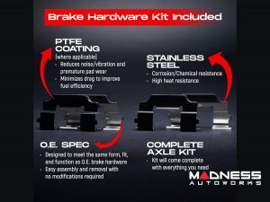 smart fortwo Brake Kit - 453 - Front - R1 Concepts - Ceramic Brake Pads - eLINE Drilled + Slotted Rotors
